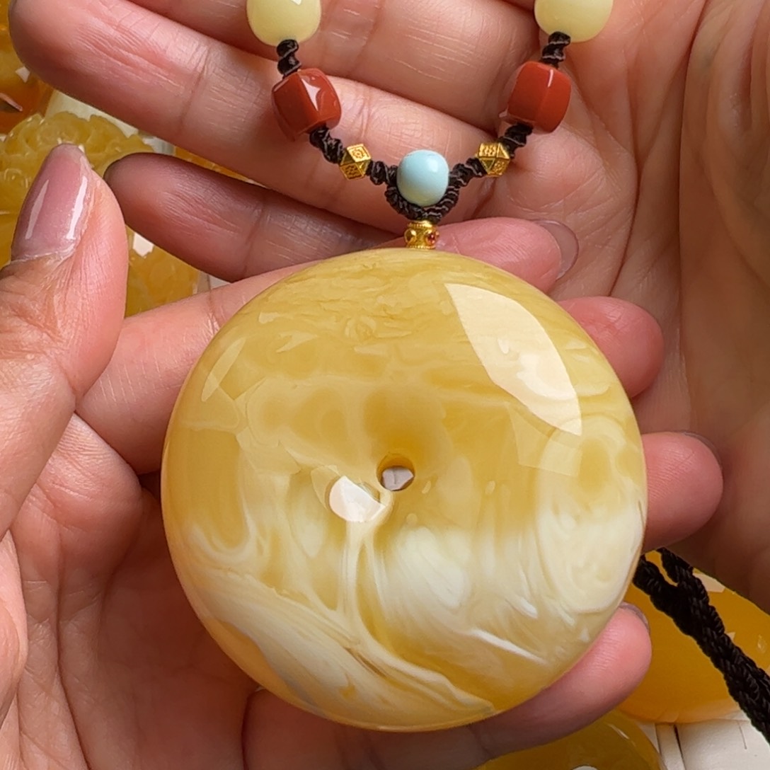 蜜蜡毛衣链未镶嵌无优化