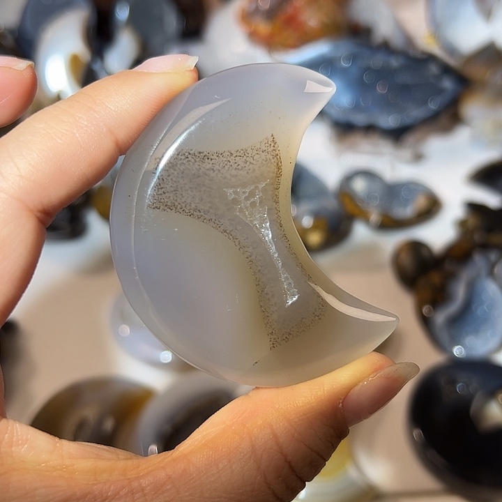 玛瑙/玉髓无未镶嵌怪*月亮