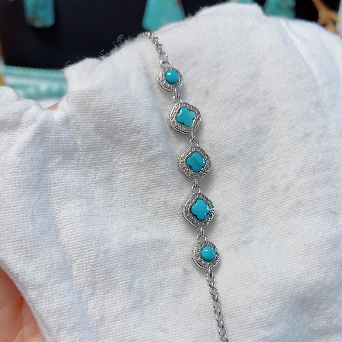 绿松石银S925镶嵌珠宝奇石