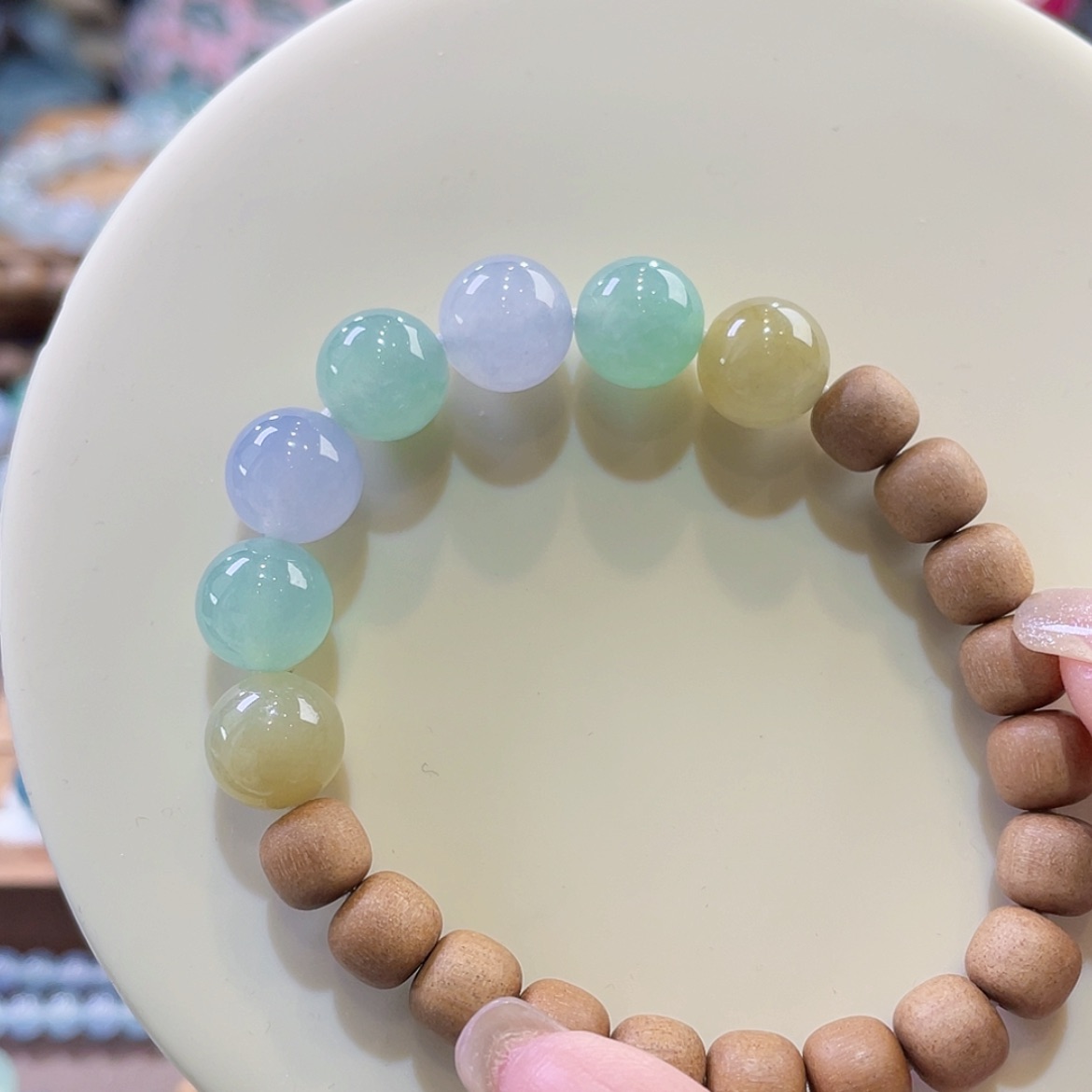 【闪购商品】翡翠颈饰未镶嵌马卡龙
