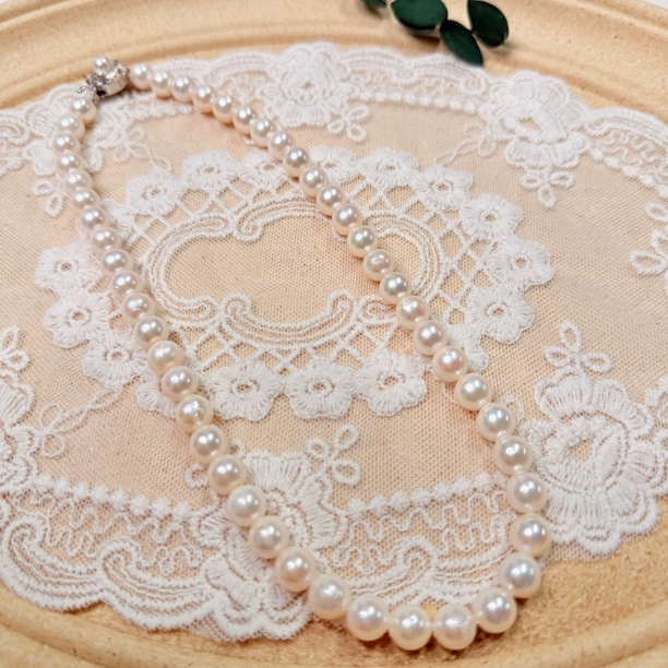 90新  【六六中古】孤品海水珍珠项链th9234链长42珠子卡8-8.5