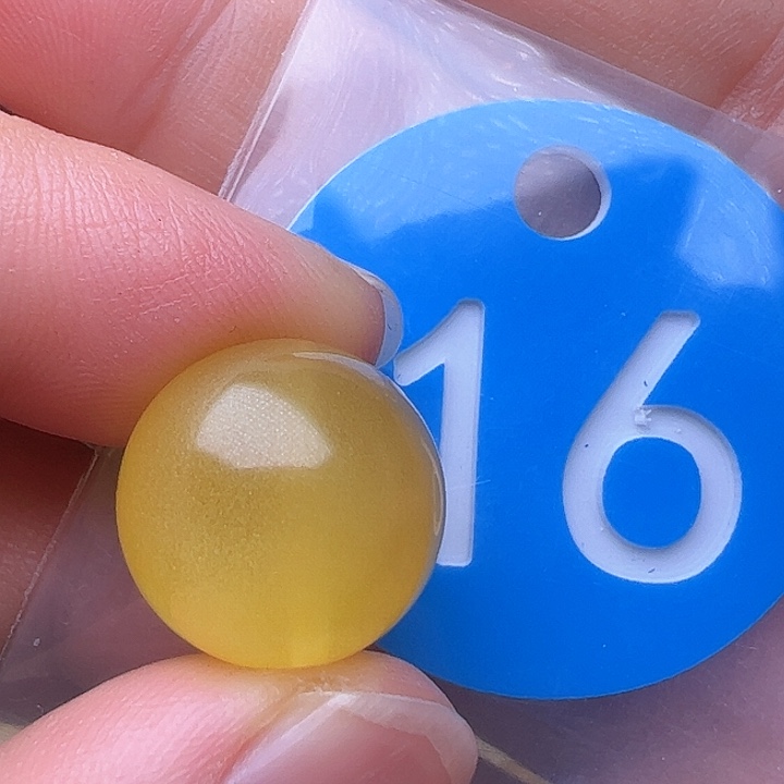 蜜蜡裸石未镶嵌金沙15m m