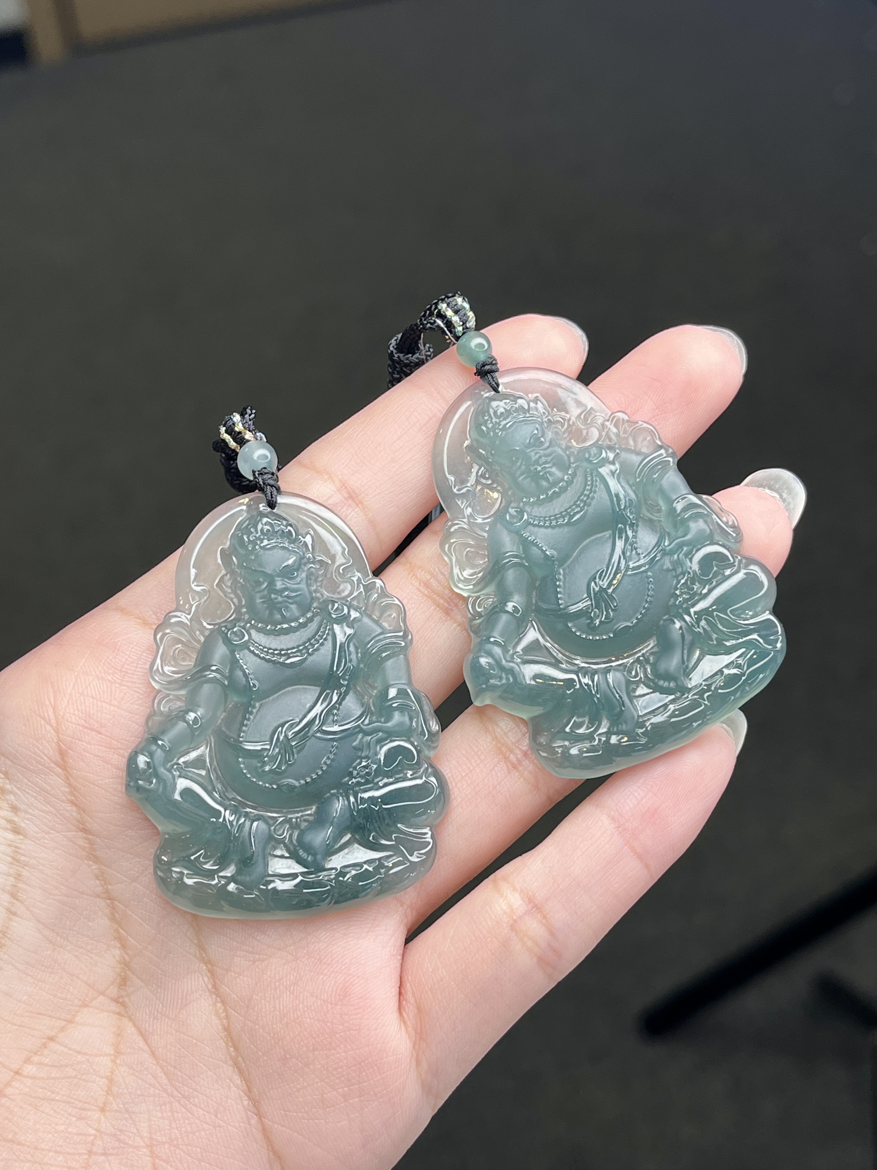 天然A货翡翠黄财神 多样性发其1