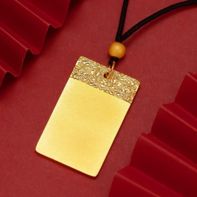 铜合金吊坠 【铜合金无事牌吊坠光面哑光饰品项链挂坠】实心不掉色