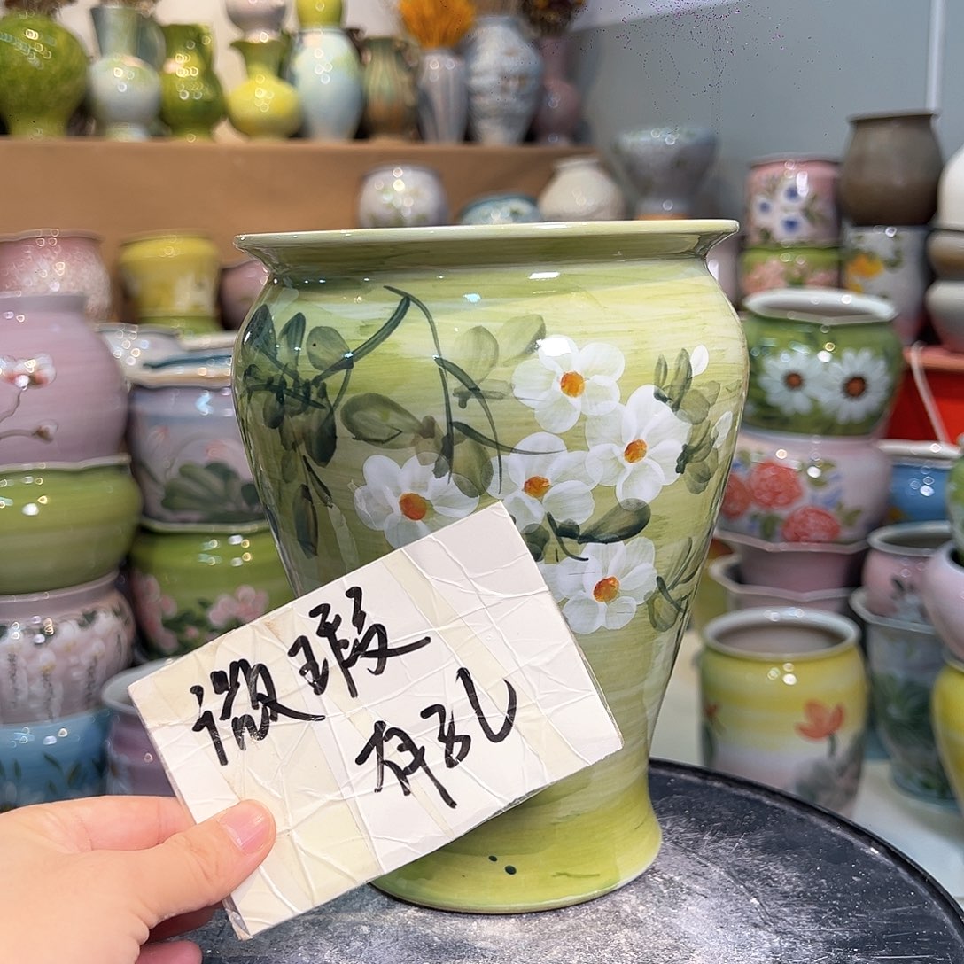 景德镇陶瓷花盆瑕258