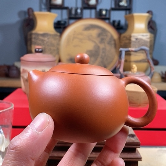 紫砂茶杯天*朱泥西施壶