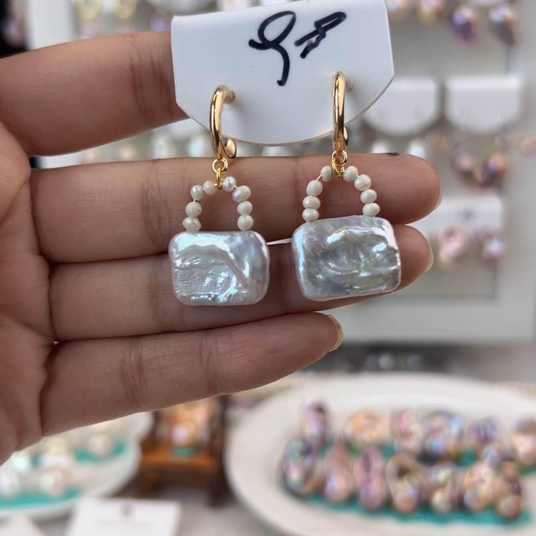 淡水珍珠耳饰未镶嵌