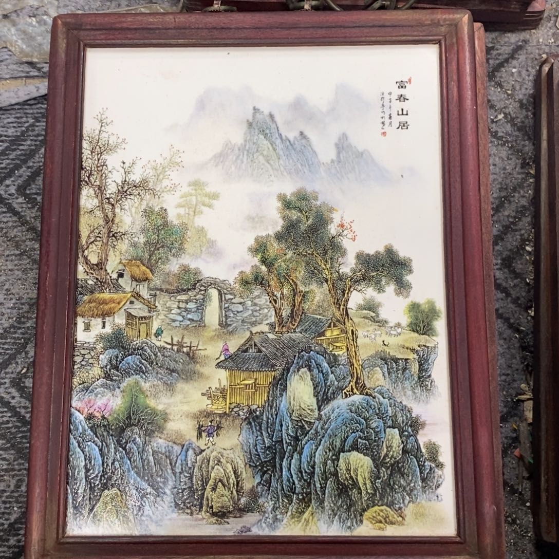 瓷37*28 景德镇瓷板画柴窑烧制