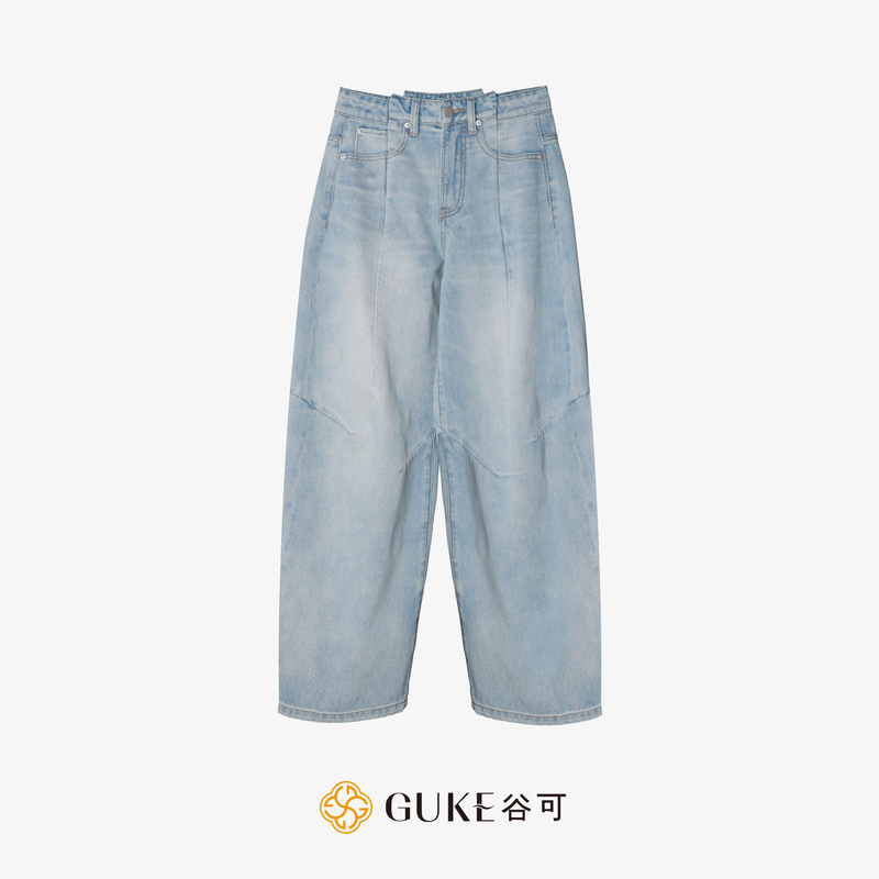 GKE/谷可K1130休闲牛仔裤女新款水洗百搭洋气高腰衣服显瘦长裤子