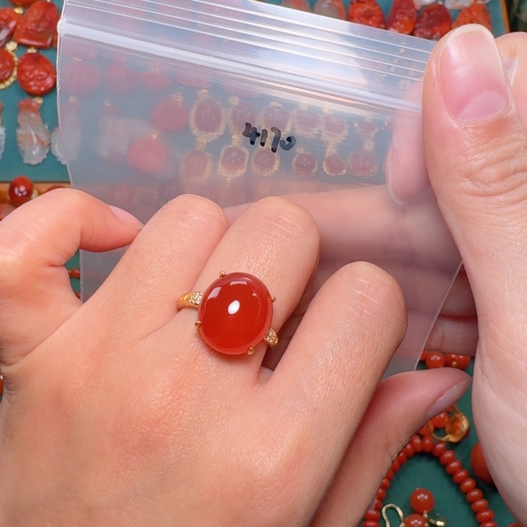 南红玛瑙南红银S925镶嵌