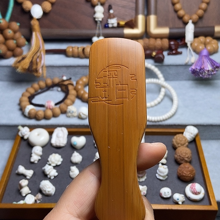 手串桃核半**光深白刷
