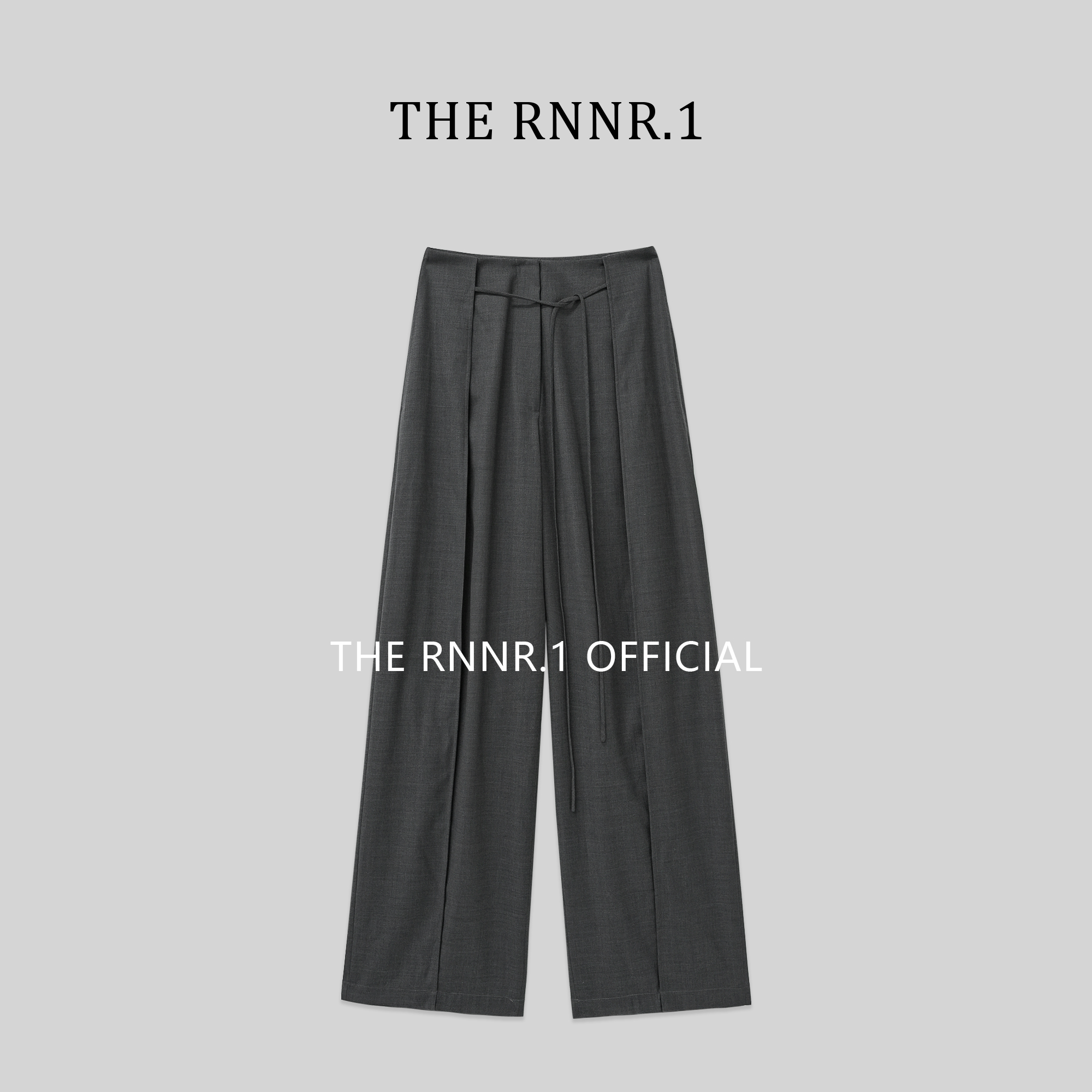 THE RNNR.1欧美 灰色 羊毛系带 西装裤