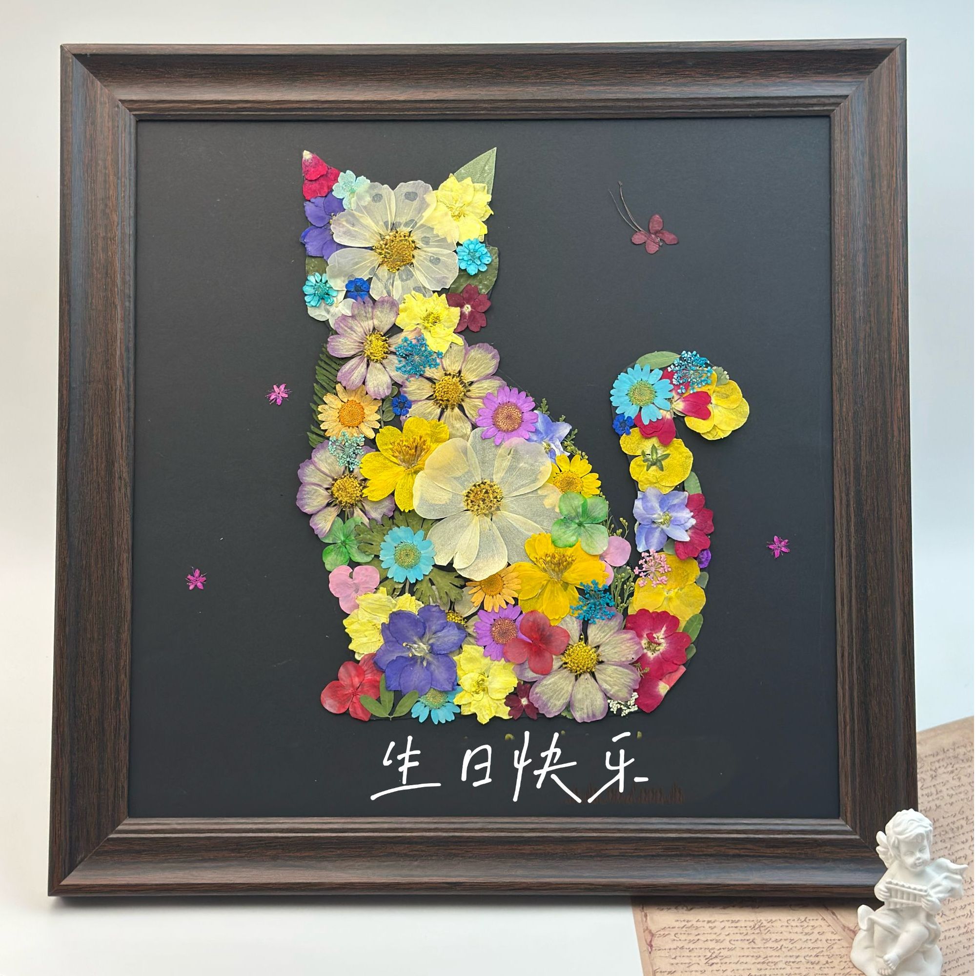 【生日礼物】手工DIY永生花艺术相框定制压花装饰相框生日新婚礼物