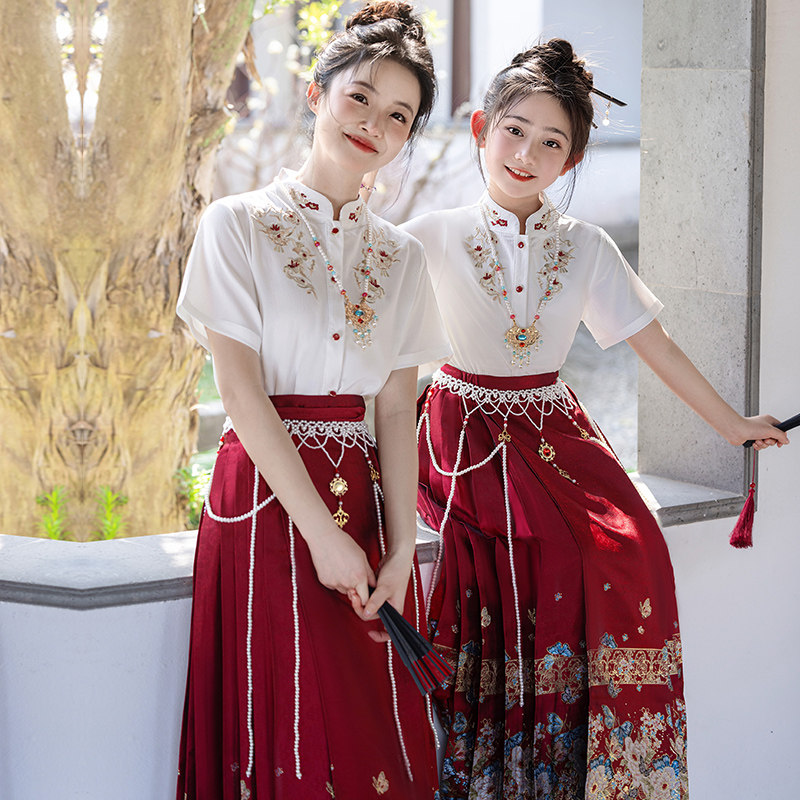 《忆江南》（组合链接）马面裙套装亲子装夏古风裙子女童古装