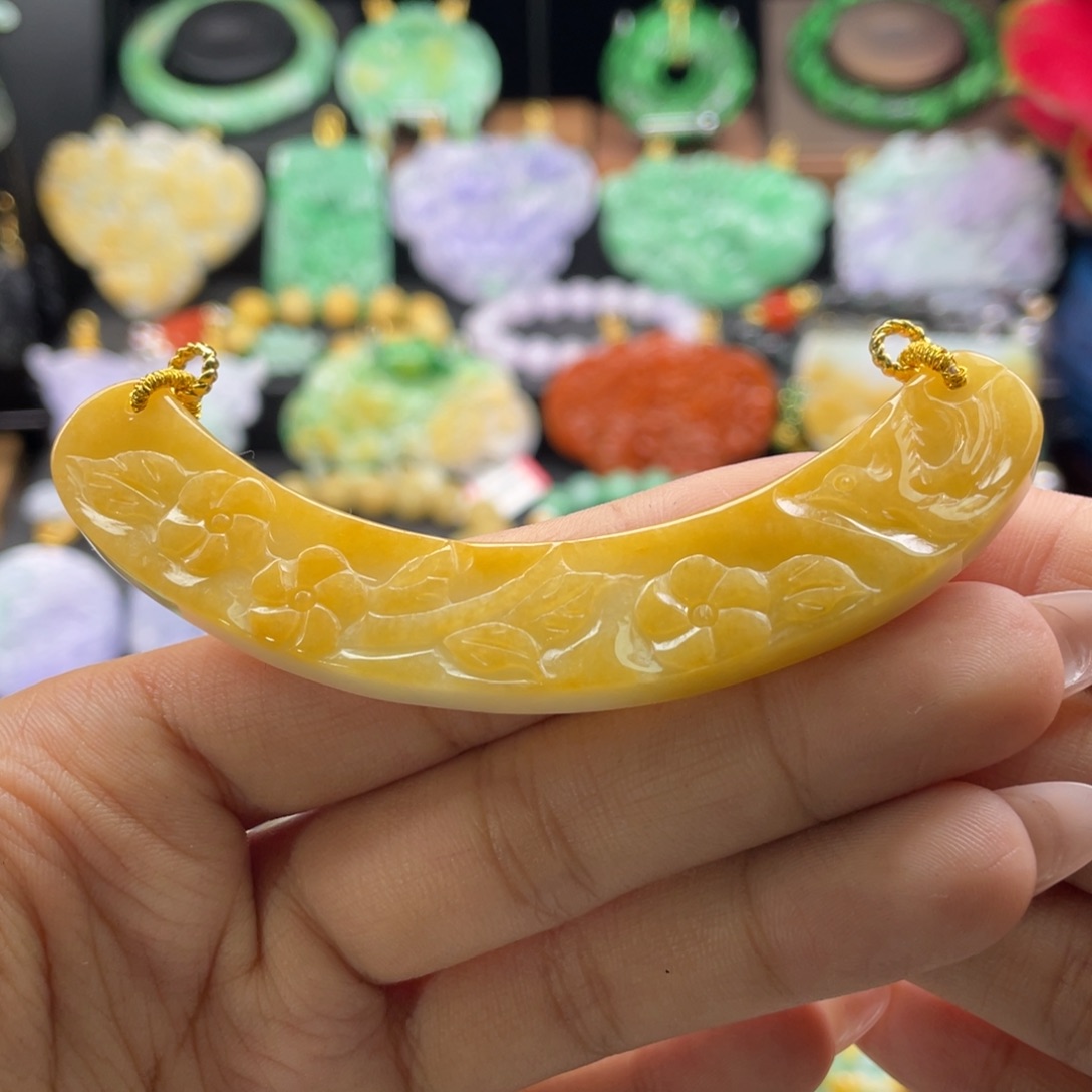 翡翠未镶嵌颈饰代编织