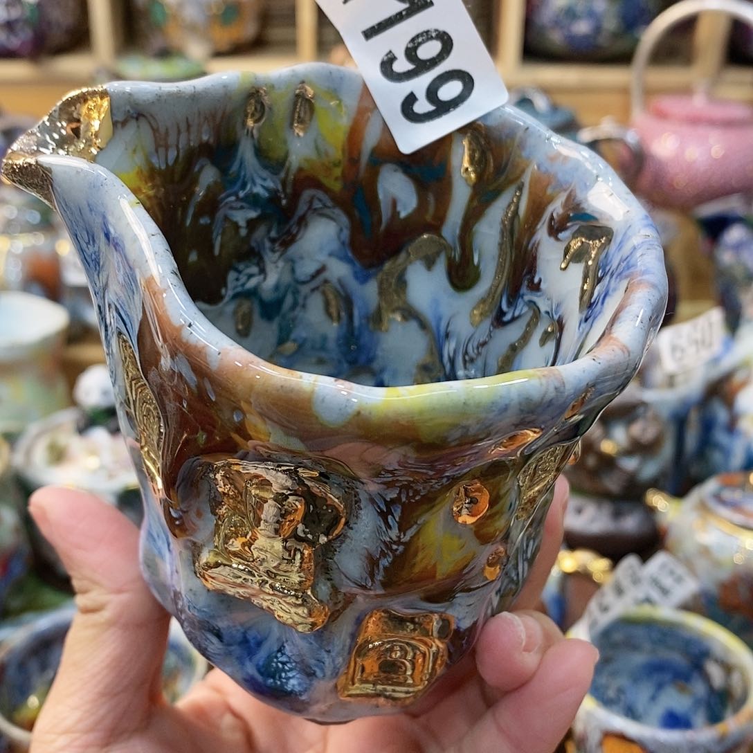 粗陶岩矿志野茶器