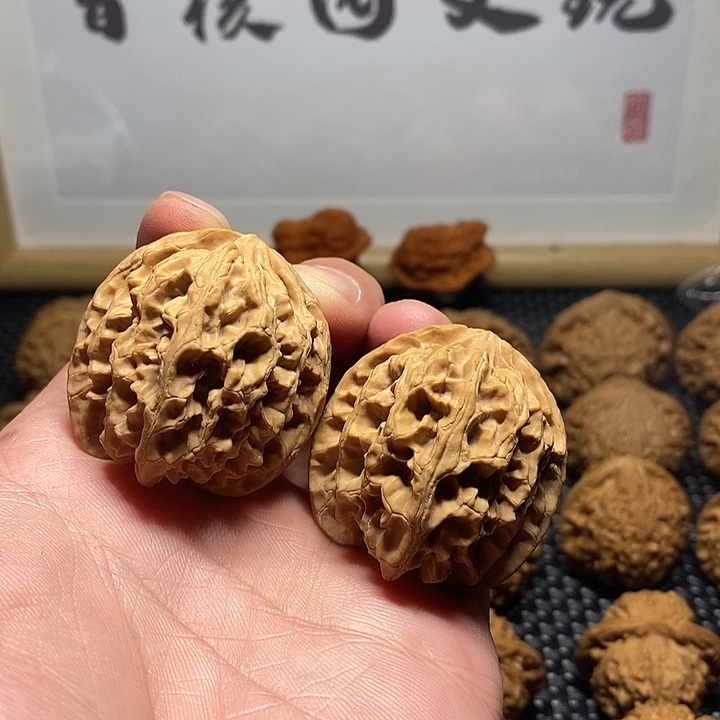 40尺高桩苹果圆把件067