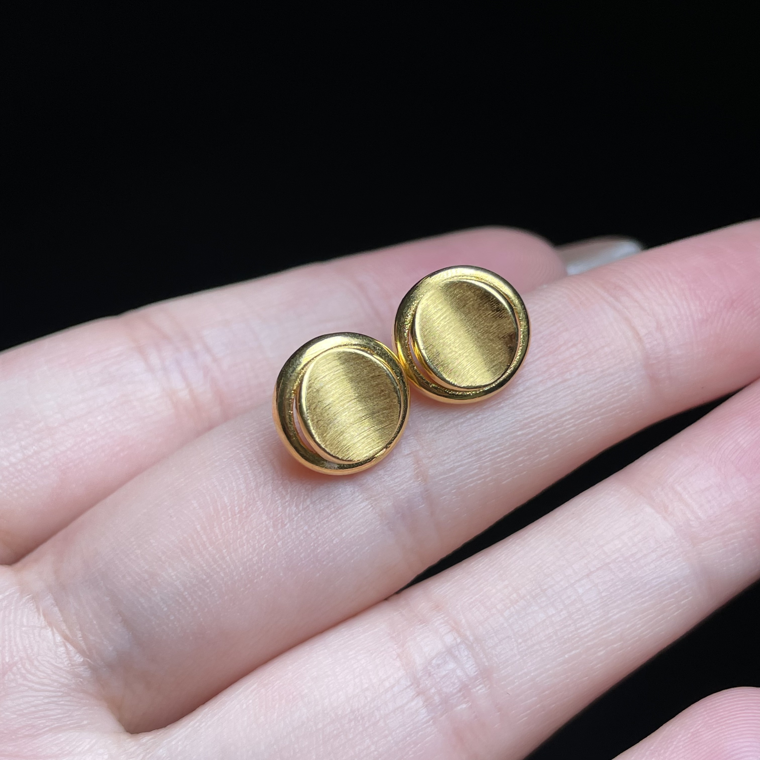 足银耳饰 【玉总珠宝】足银凹面圆圈耳钉 一 CAN1790554