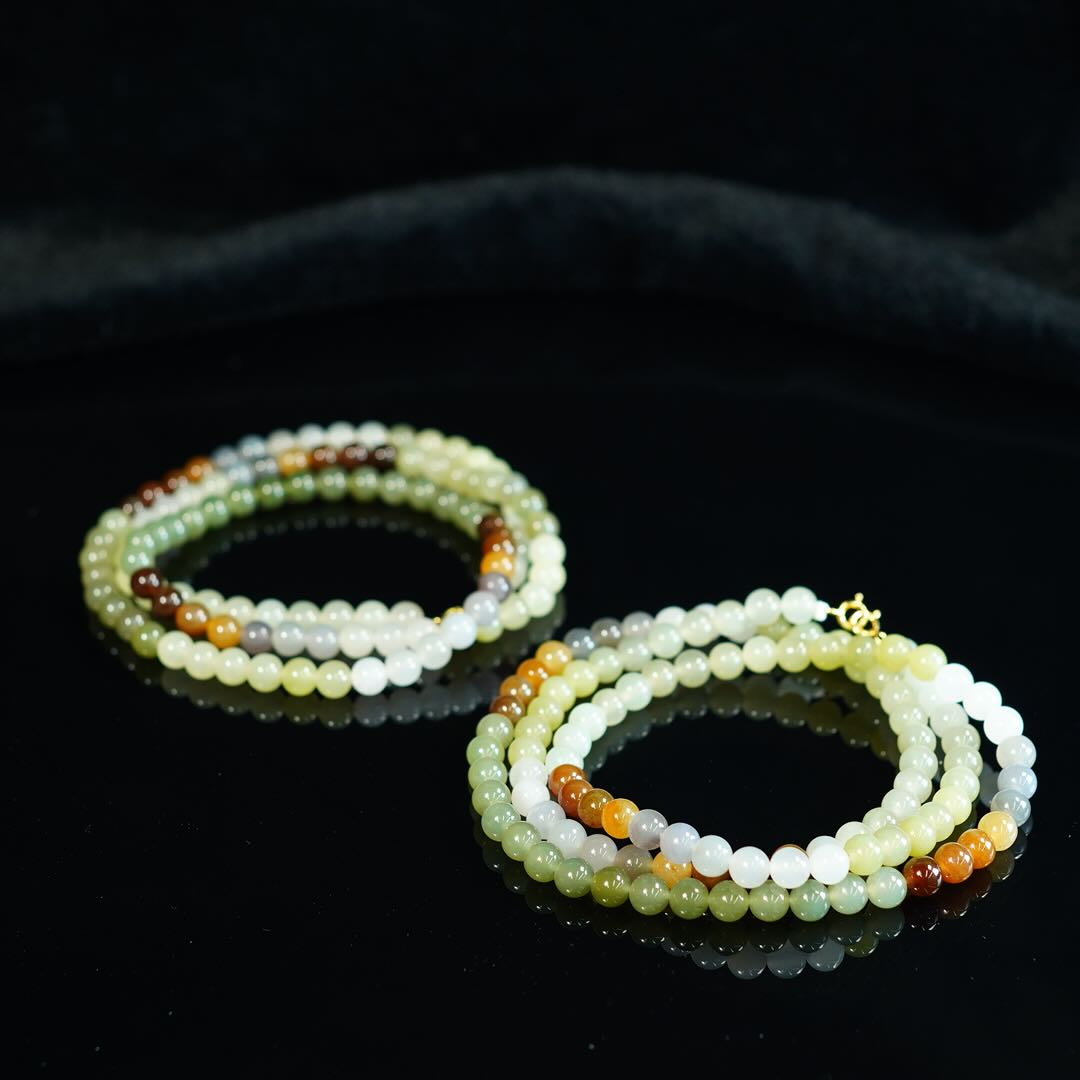 【星浩好物】和田玉女神链13-QT06H271【多样性发一件】5mm+