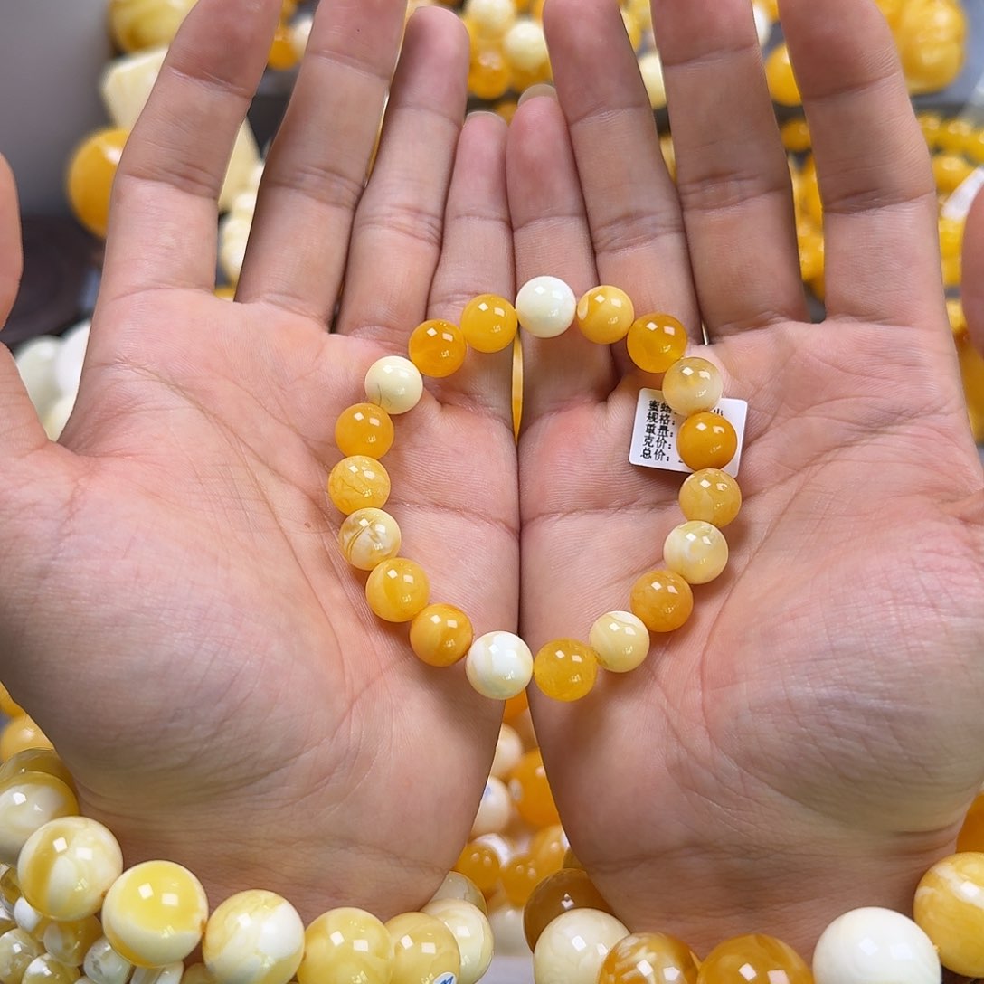 琥珀珠宝奇石未镶嵌10mm