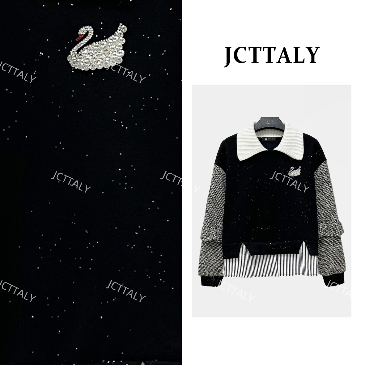 【宠粉价】设计师款刺绣轻奢蕾丝长袖秋季女装卫衣NH-Q0786