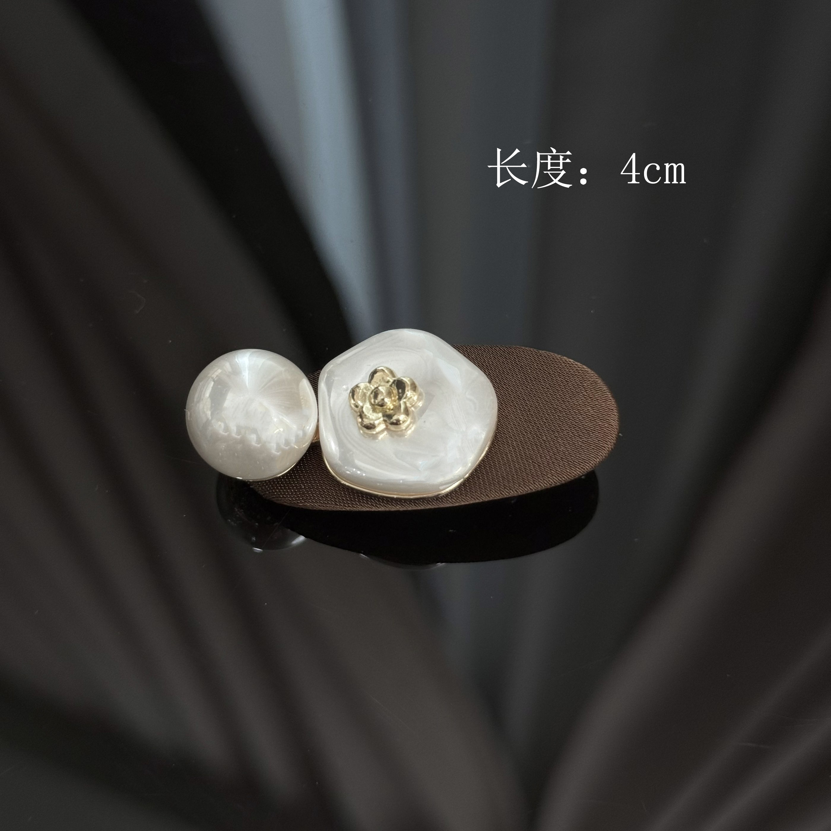 BAOSHATI/宝莎缇F-1540花朵珍珠鸭嘴夹