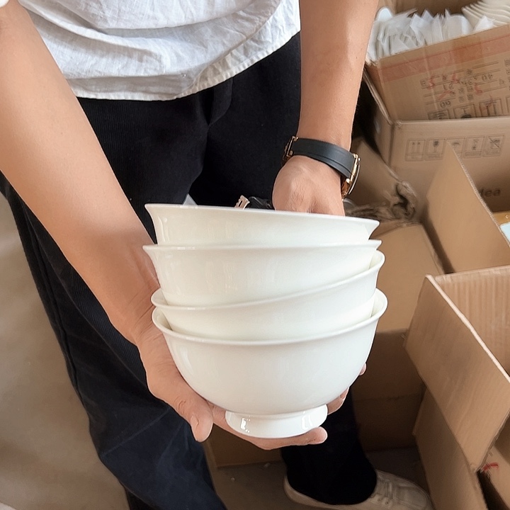 正品 高脚6英寸面碗6只
