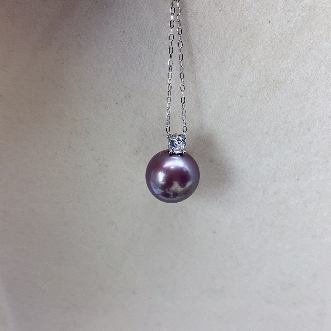 淡水珍珠吊坠(赠链)银S925镶嵌