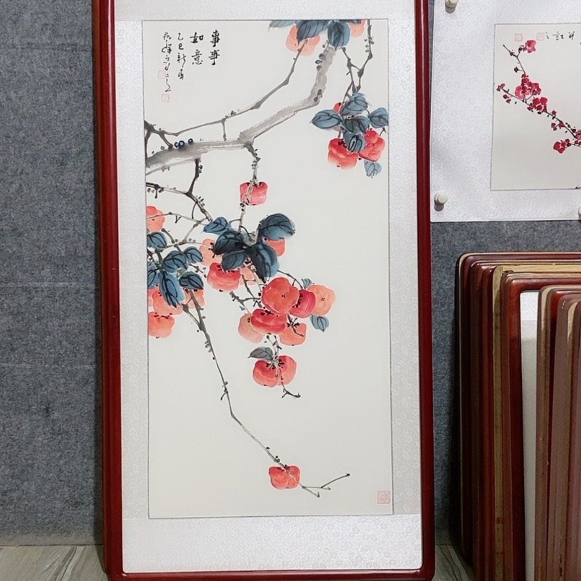 【闪购商品】国画书画作品带框125×65厘米