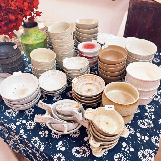 景德镇侘寂风复古风日式复古粗陶盘米饭碗