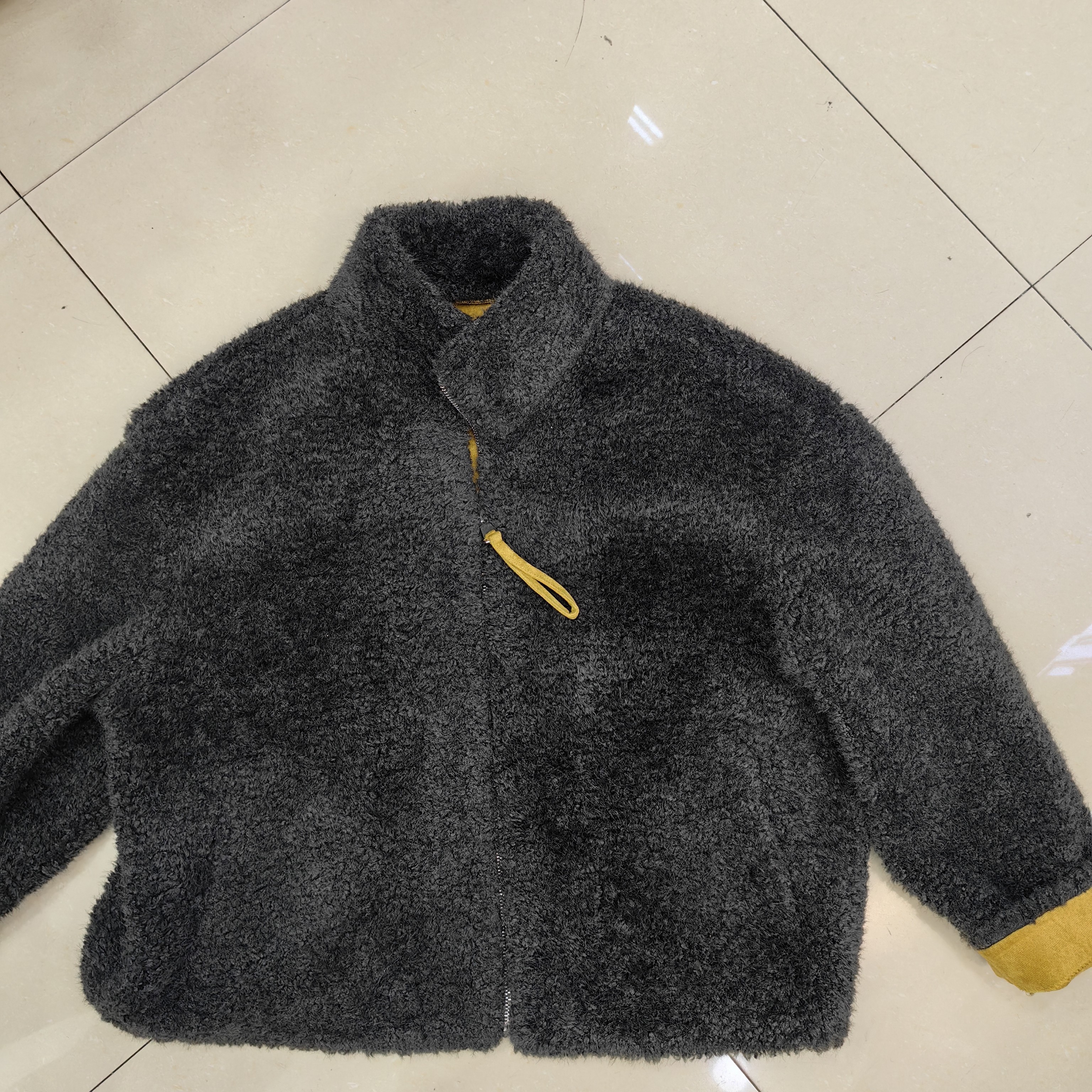 静静家 立领宽松显瘦毛毛短外套冬季韩系慵懒风保暖百搭5887