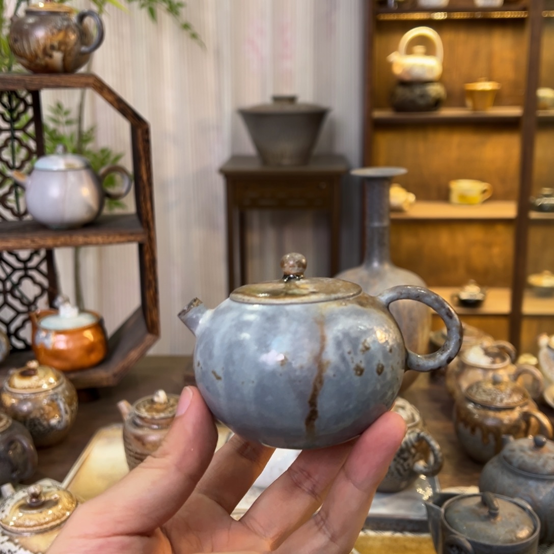 不染柴烧精品西施壶柴烧