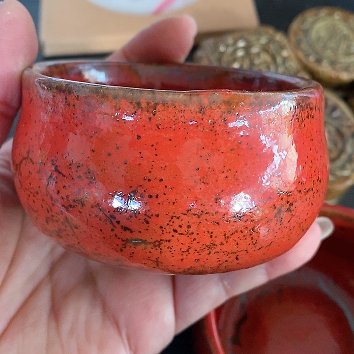 周老手作中国红陶瓷杯2