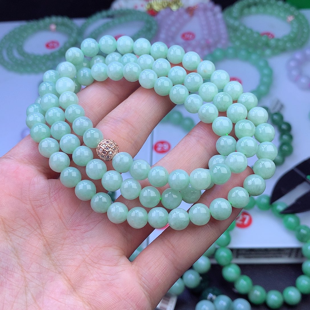 翡翠未镶嵌毛衣链