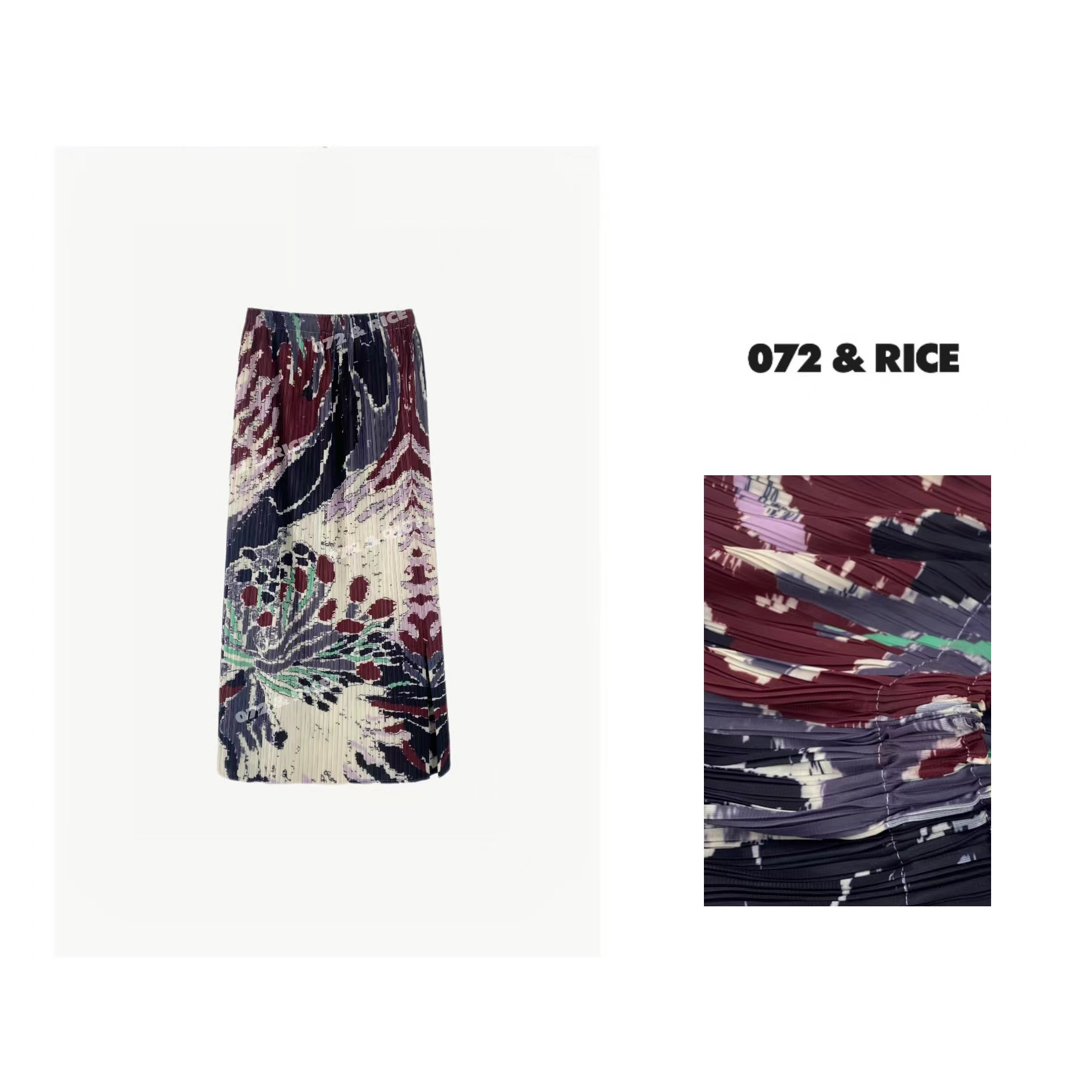 072 & RICE【龙珠裙】夏季休闲百搭松紧腰半身裙 SZZ03 FF1212