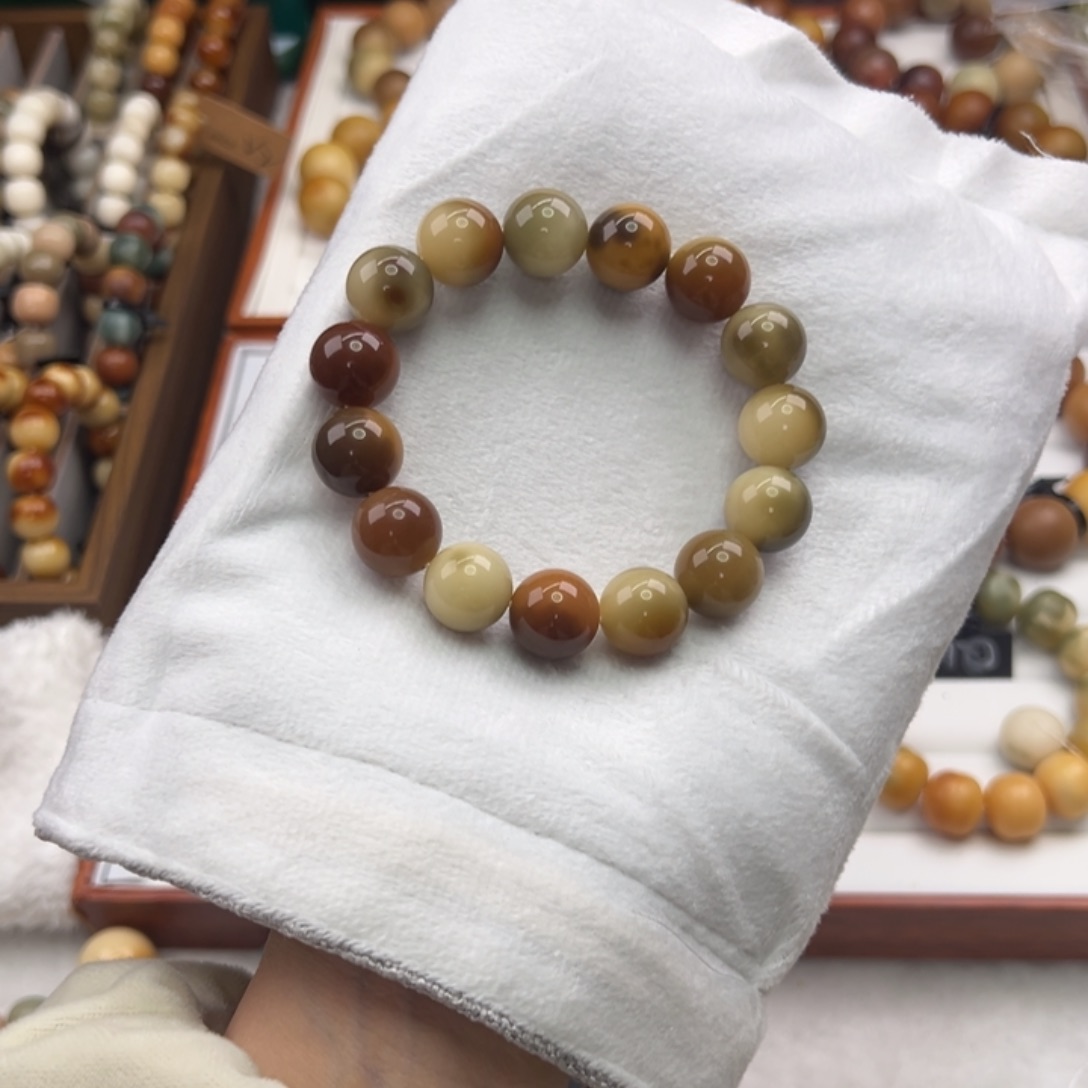 菩提根/象牙果手串卡15圆珠皮蛋微瑕