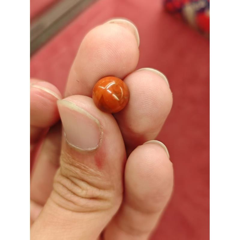 不计成本 拍一发二 走播福利火焰纹南红单珠 尺寸8+