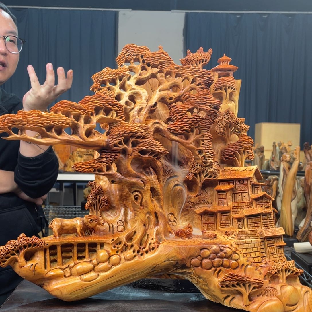 柏木（崖柏）山水倒流香送两盒香