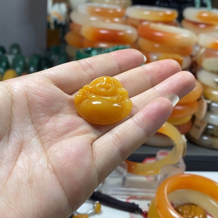 石英质玉（黄龙玉）合金手镯