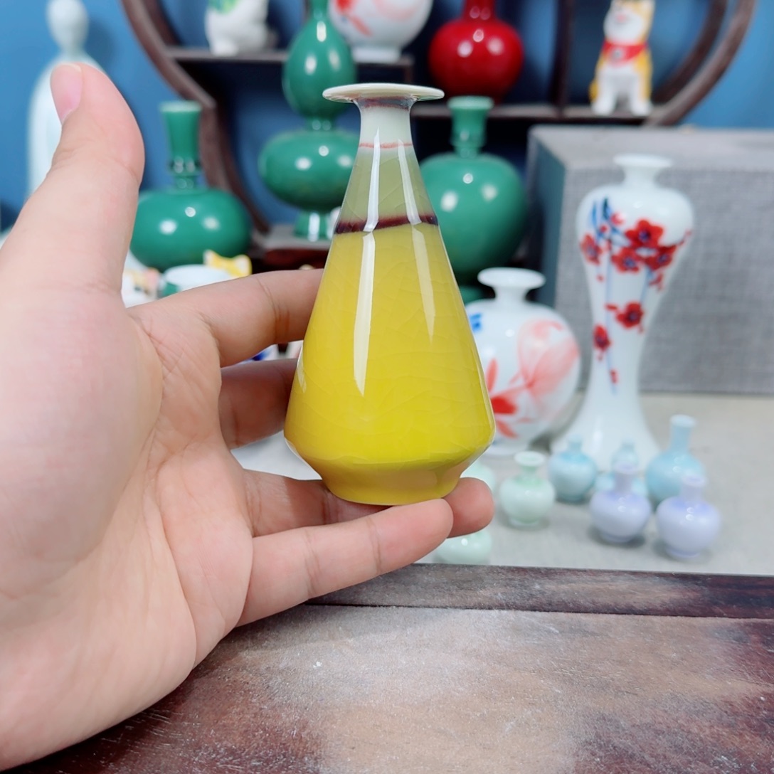 陶瓷手工小花器摆件