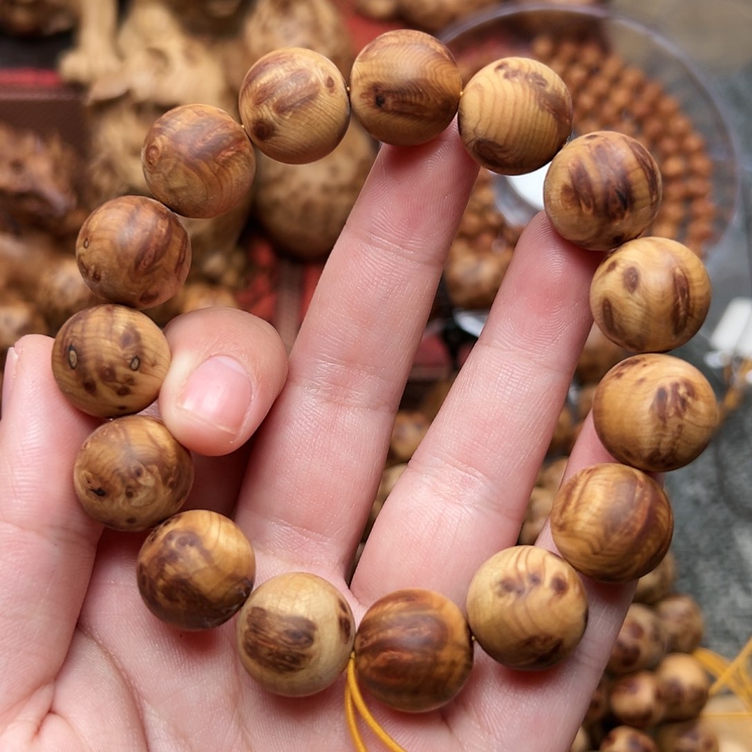 柏木（崖柏）手串/手链1.5火焰纹