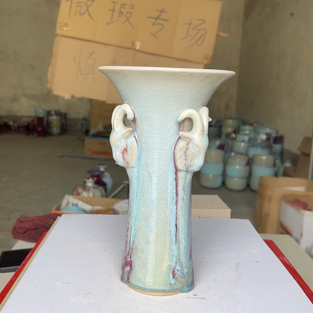 摆件陶郑家钧瓷摆件微瑕