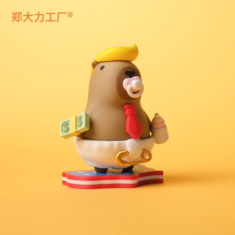 【原创】卡皮巴拉卡普普公仔水豚桌面摆件3D打印创意磁吸玩具礼物
