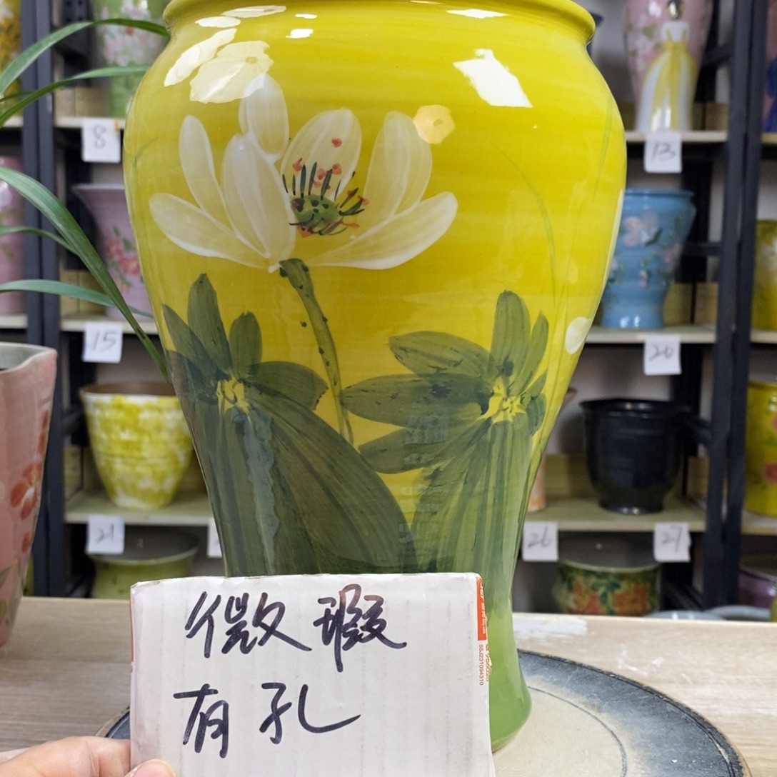 景德镇手工手绘陶瓷花盆