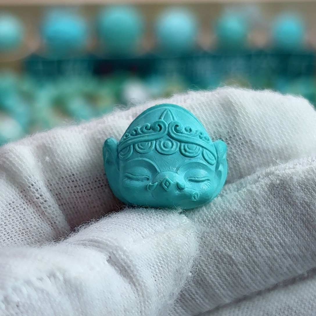 绿松石18K金镶嵌珠宝奇石