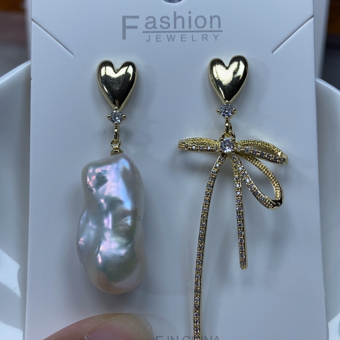 淡水珍珠耳环合金特价422