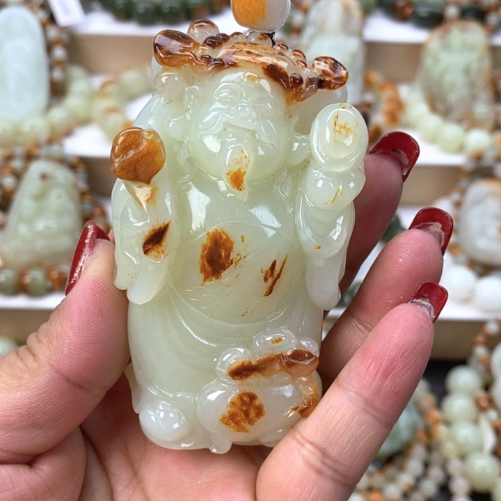 【闪购商品】透闪石质玉把件未镶嵌