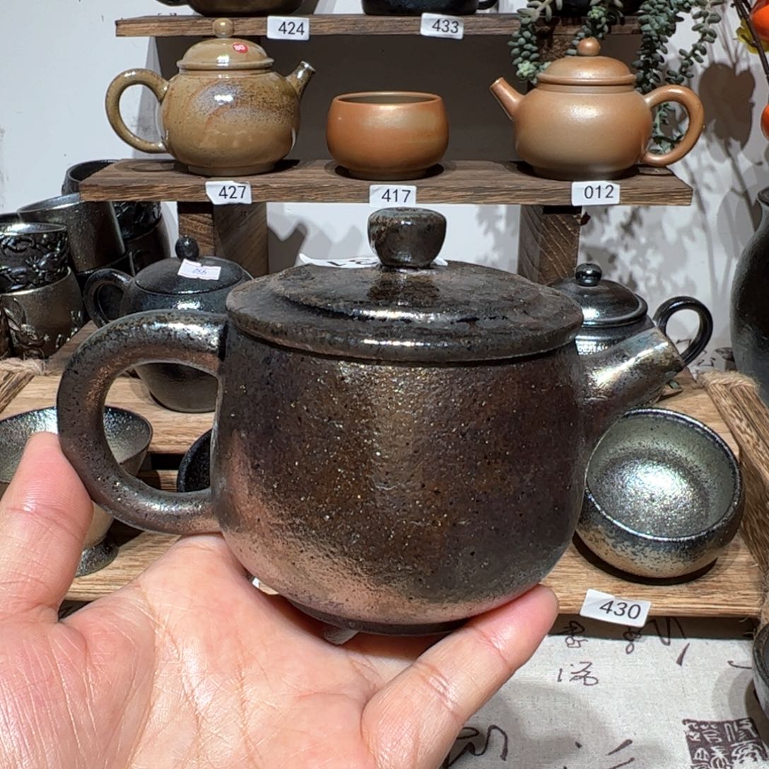 壶建水紫陶紫泥柴烧壶