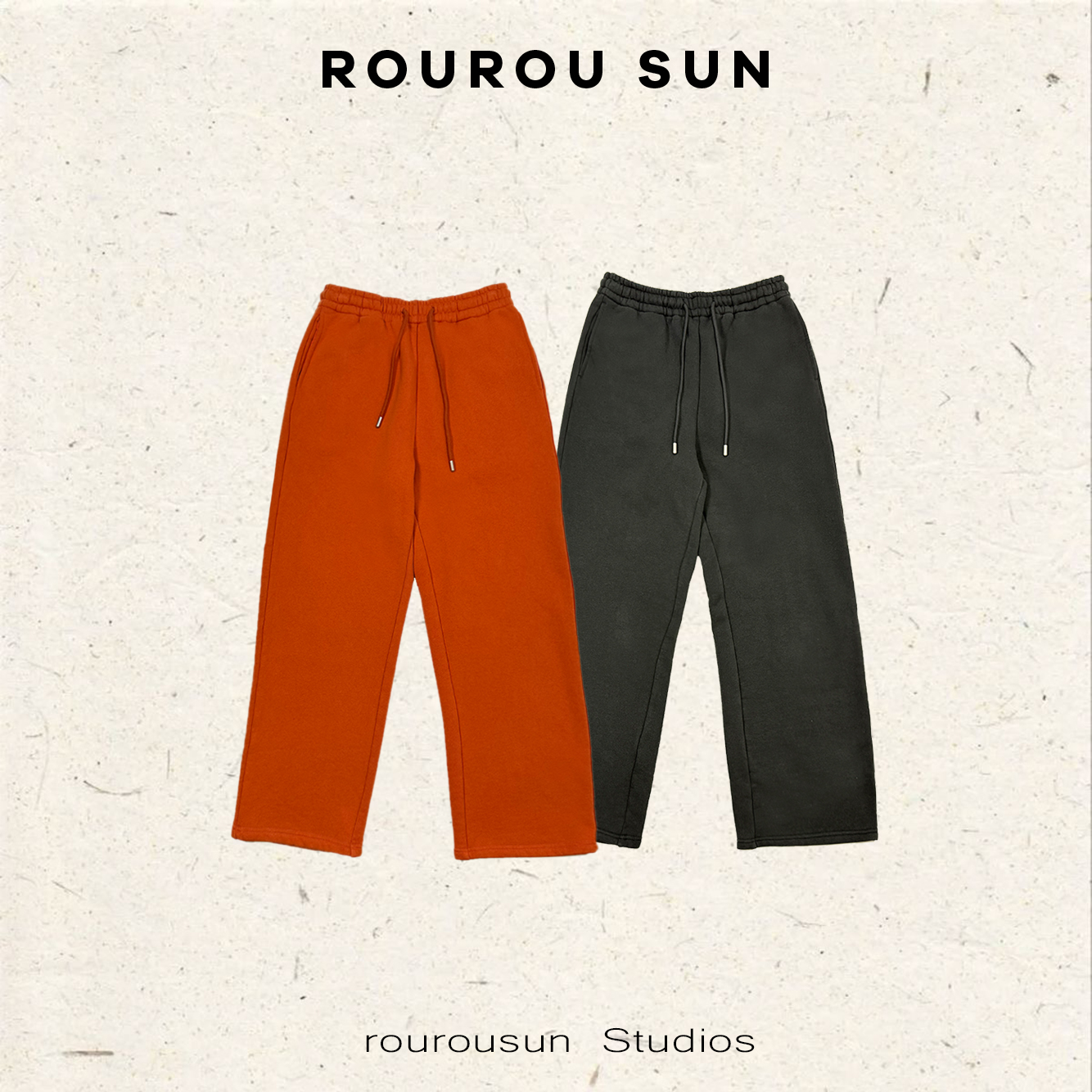 29992冬款女装复古日系宽松休闲纯色松紧腰百搭长裤