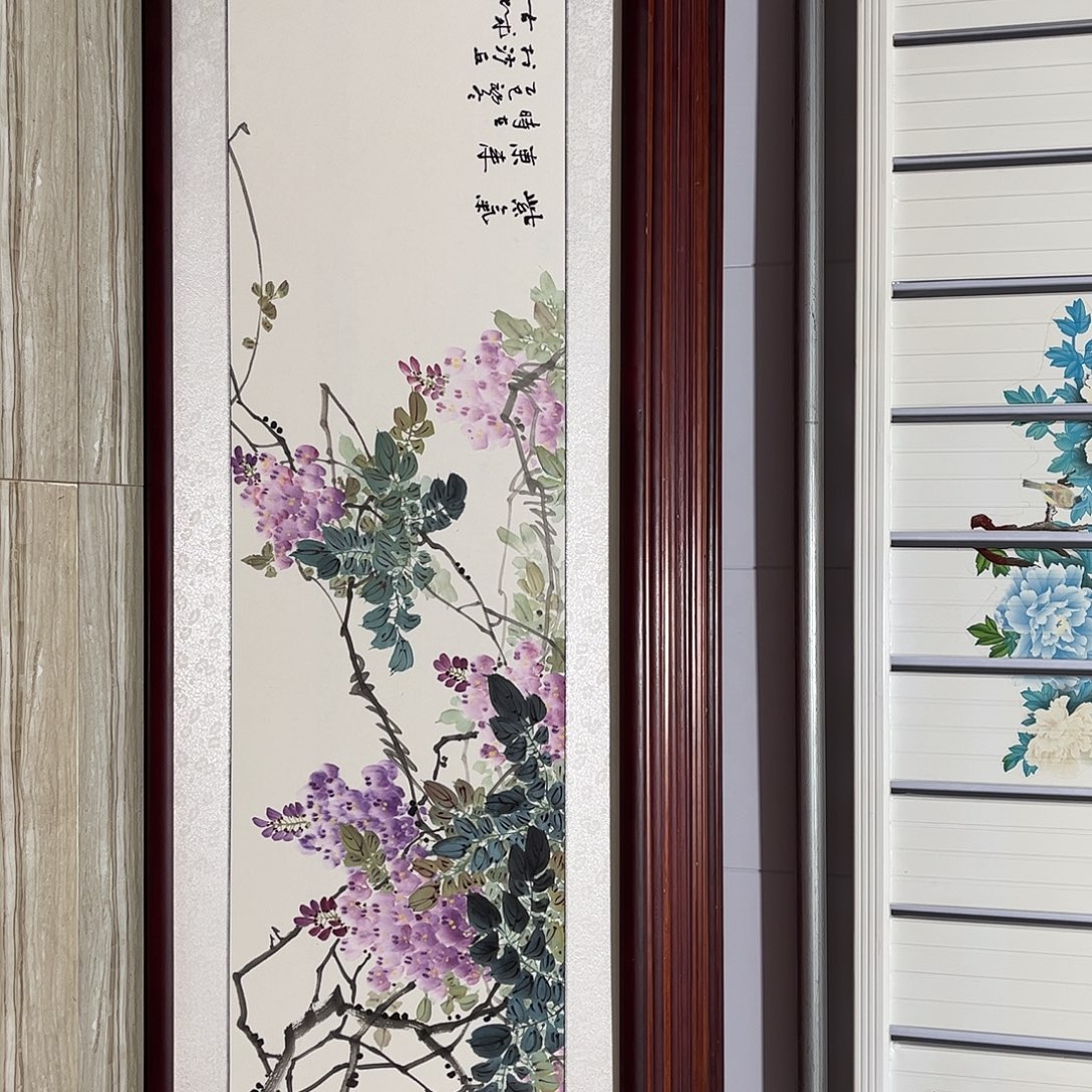 国画书画作品带框163×48